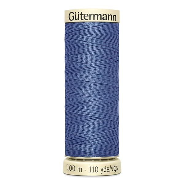 Set med 5 spolar 100m Tråd 100% polyester Gutermann Ref 788988 - Att 37 - stålblå stål blå