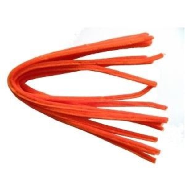 Lot 10 orange chenilletrådar 50cm, 9mm