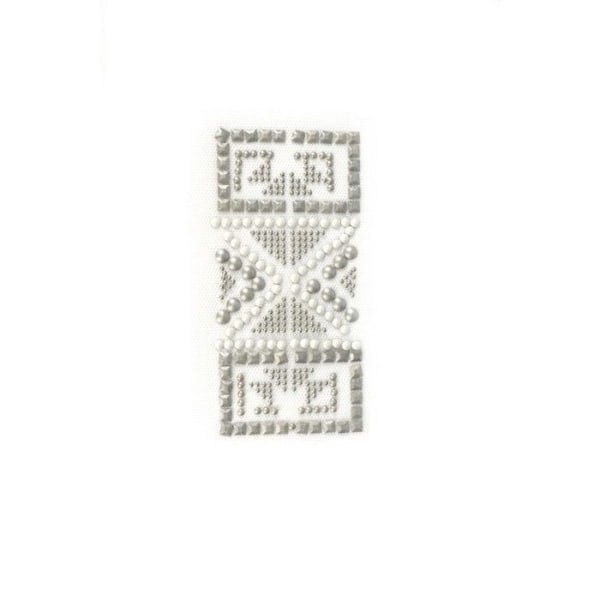 Transfer thermoadhesivt klädd med nitar och strass Design Etnisk 13x6,5 Cm {Färg}
