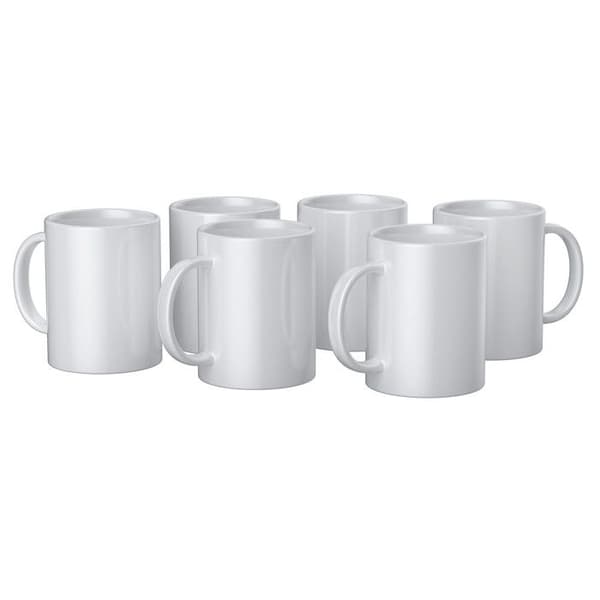 Mugg - Cricut - Mug Press - 15oz - Vit - Cylindrisk - 6/Förpackning Vit