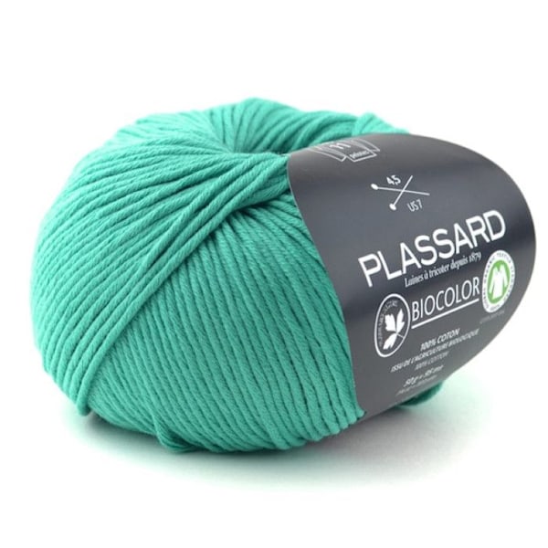 Sommartråd att sticka BioColor 21 turkos 100% ekologisk bomull turkos