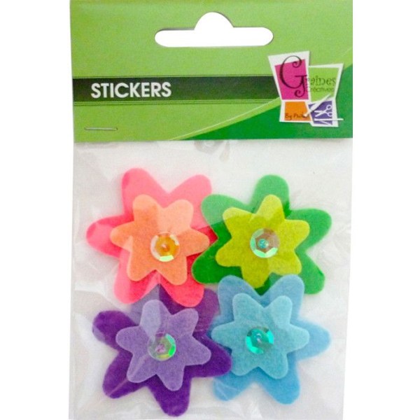 Filt blommor Assortiment 4 stycken