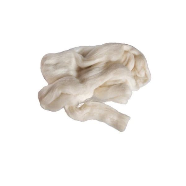 Virgin ull, beige, ofärgad, 50g påse beige