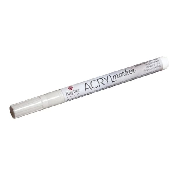 Krita - akrylfärgspenna, vit, rund spets 1 - 2mm, med ventil Vit