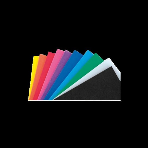 Flerfärgat skum 20 x 29 cm (set med 10 tallrikar