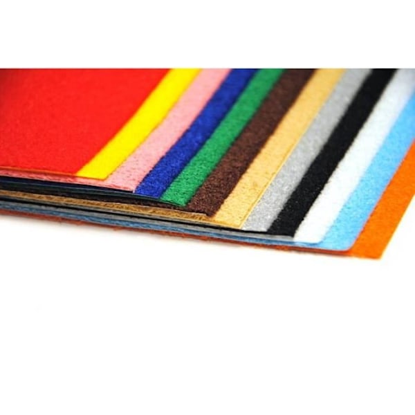 Flockat papper - SODERTEX - Decovel - 12 kuponger - 35 x 50 cm - Flerfärgad Flerfärgad