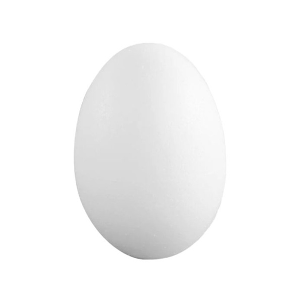 Frigolitägg, fullt, höjd 8 cm Vit