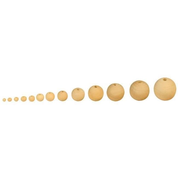 Träkulor - Ej specificerad - 10 mm - Förpackning med 100 - Beige färg - Dekorativa föremål