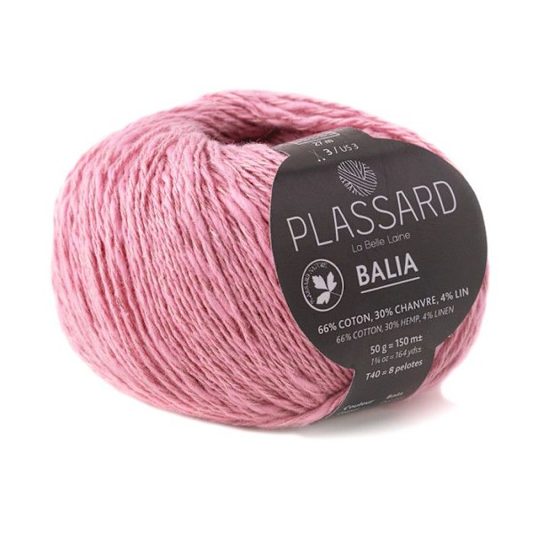 Plassard sommarvirkat och stickgarn: Balia Medium Pink 31 Ros Moyen 31