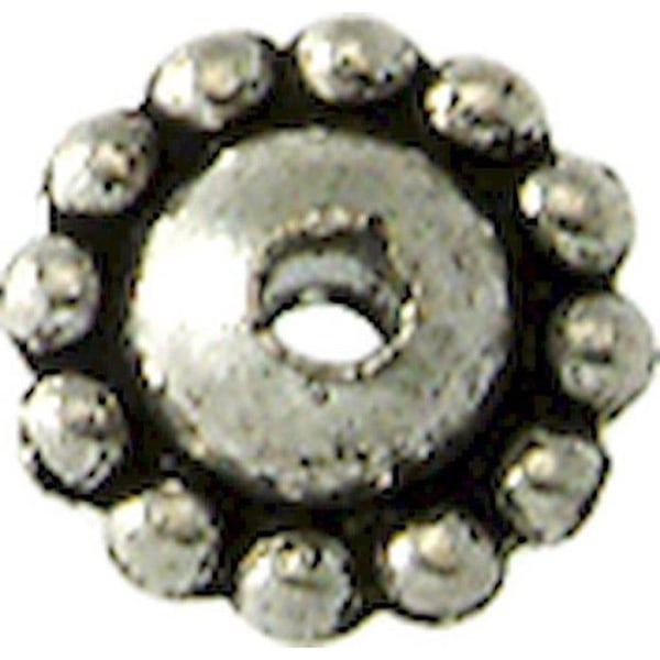 Perle metall skål Ø 8 mm Silver (förpackning om 10) Silver