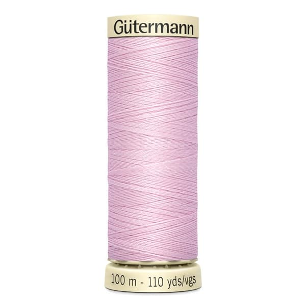 Set med 5 spolar 100m Tråd 100% polyester Gutermann Ref 788988 - Att 320 - glasrosé rosenglacé