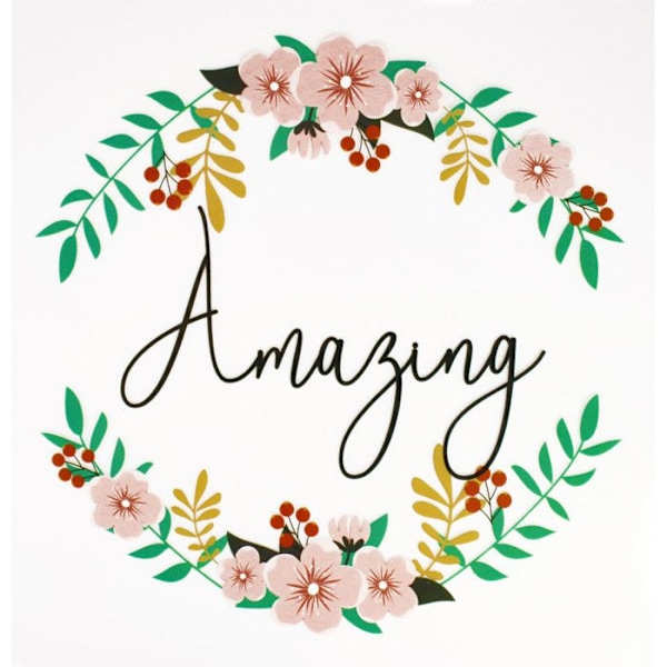 MégaCréa DIY - Stort textilöverföring Patch strykmärke Amazing 17,5 cm