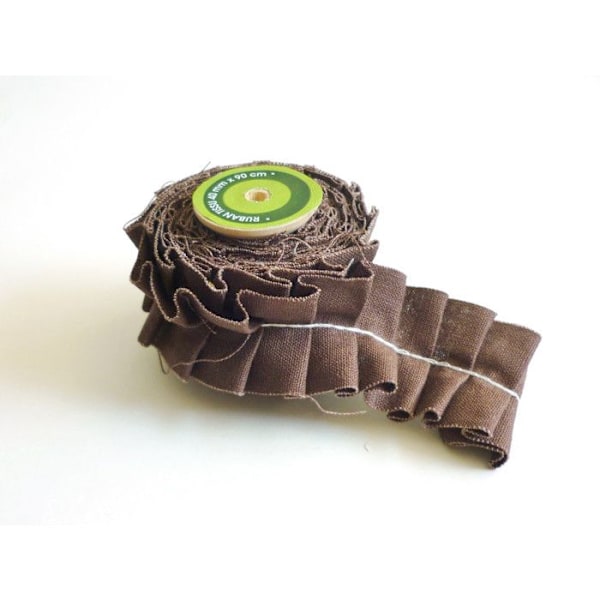 Plisserad tygband Choklad Choklad