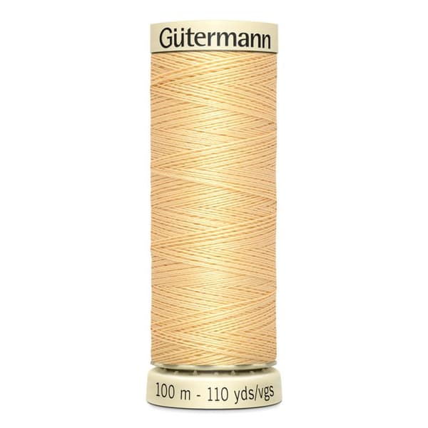 Set med 5 spolar 100m Tråd 100% polyester Gutermann Ref 788988 - Att 3 - äggtoddy ägghalva
