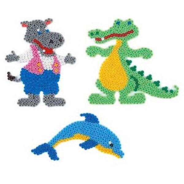 Plattor Croco Delfin Flodhäst för standardpärlor (Ø5 mm) Vit