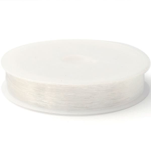 Spole av elastisk nylontråd - 0,5 mm x 20 m Transparent