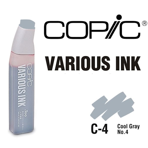 Encre Various Ink för Copic-markör C4 Cool Gray No.4
