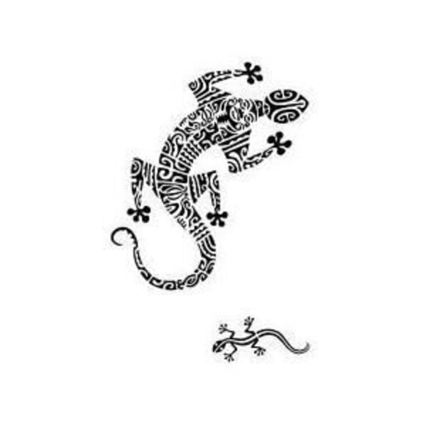 Maori Salamander Stencil - Ki Sign - 21x29,7 cm