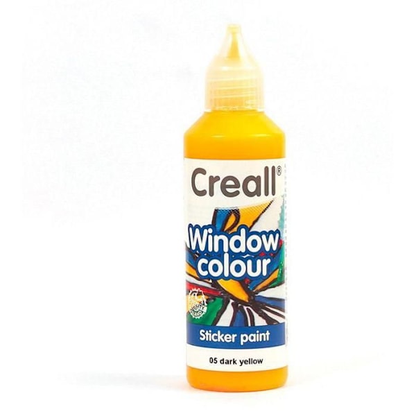 Creall Glass flyttbar fönsterfärg 80 ml - mörkgul Gul