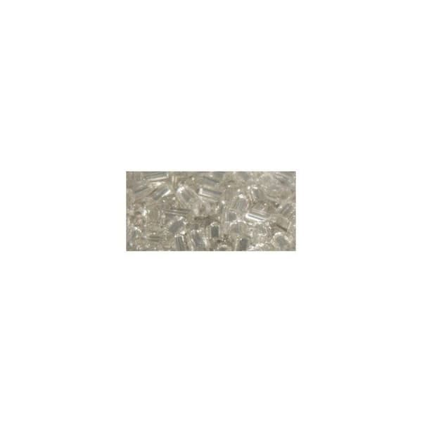Glaspinnar med silverkant, silver, 2x2 mm, låda 16 g Pengar