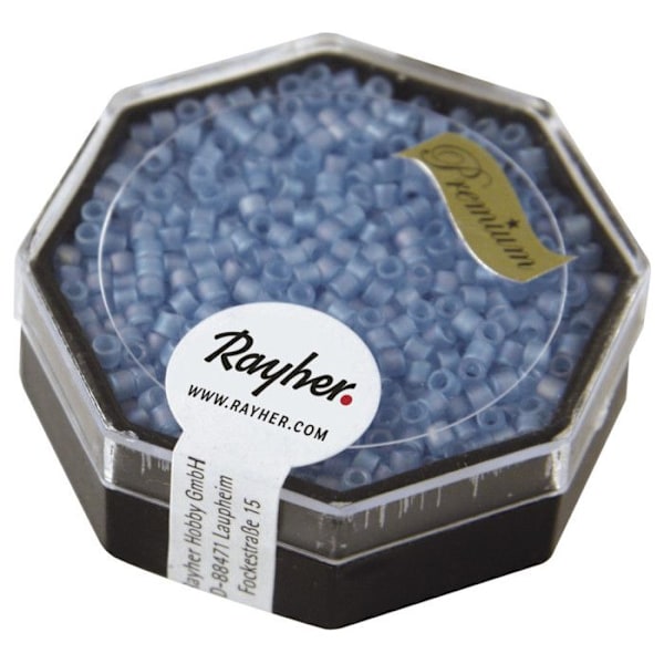 Perle Miyuki Delica 10/0 DBM861 Regnbåge transp. sandad Blå3 aigemarin, transparent, frostad, re