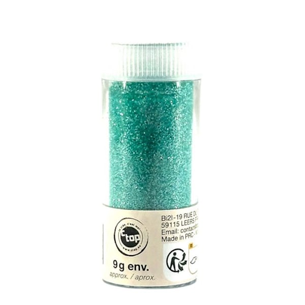 Paillettes - Turkos - Tub 9g - Nedbrytbara - Kreativa hobbyer - Korttillverkning