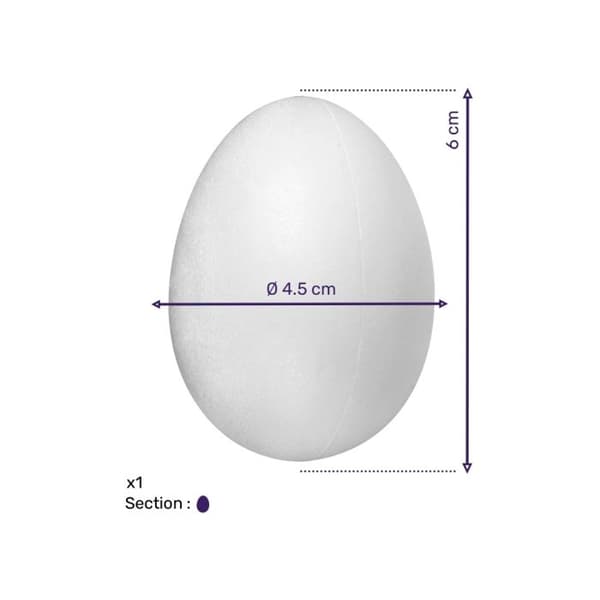 Styrofoäm, hel, höjd 6 cm Vit