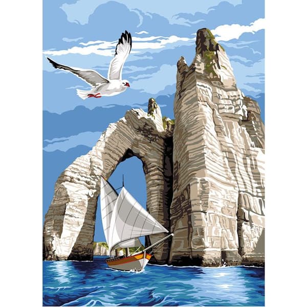 Canevas SEG Segel av Etretat 45 x 60 cm