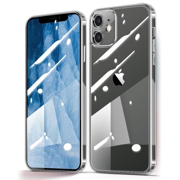 2ST Skal iPhone 12 Mini | Phonet Transparent Härdat Glas Mobilskal