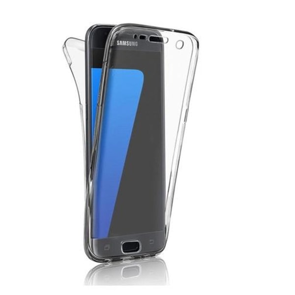 Skal till Samsung Galaxy S7 Edge Transparent Dubbelskydd Blå
