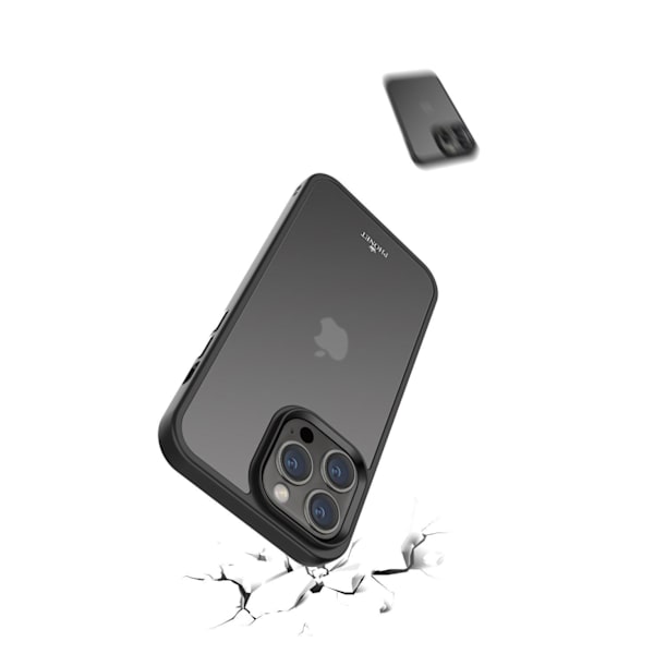 Phonet Mobilskal iPhone 14 Pro  - Transparent - Matte Black Transparent