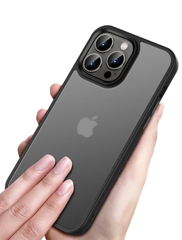 Phonet Mobilskal iPhone 15 Pro - Matte Svart Transparent