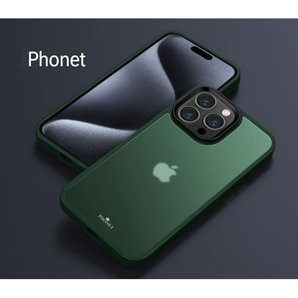 Phonet Mobilskal iPhone 15 Pro Max - Matte Grön Transparent