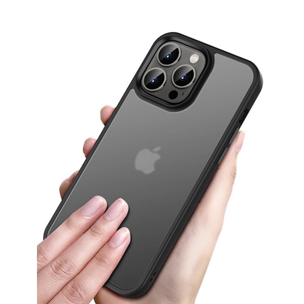 Phonet Mobilskal iPhone 14 Pro  - Transparent - Matte Black Transparent