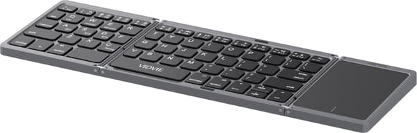 Portabelt Trådlöst Vikbart Tangentbord - Keyboard Svart