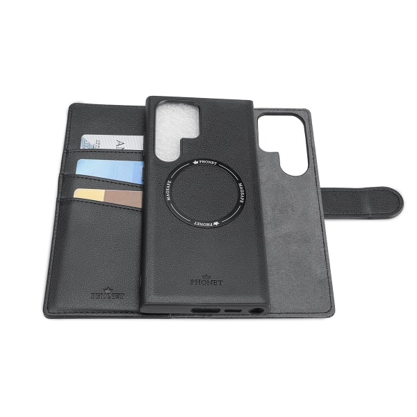 Phonet Magnet Fodral med  Skal för Samsung S22 Ultra Black S22 Ultra