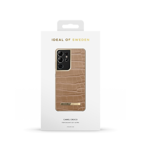 Ideal of Sweden Atelier Case Galaxy S21 Ultra Camel Croco Brun
