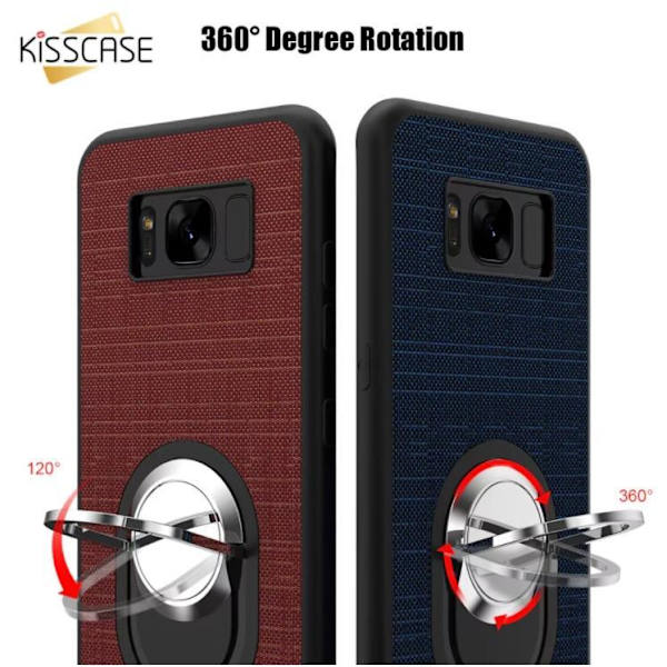 2-st Skal Samsung Galaxy S8 Ringhållare Svart Svart