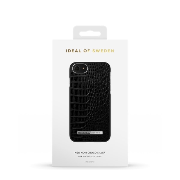 Ideal of Sweden Atelier Case iPhone 8/7/6/6S/SE Neo Noir Croc Svart