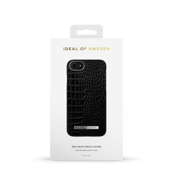 Ideal of Sweden Atelier Case iPhone 8/7/6/6S/SE Neo Noir Croc Svart