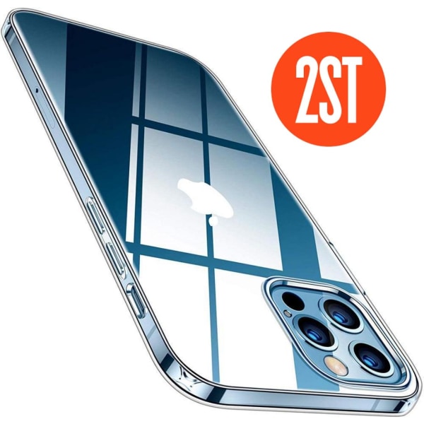 2Pack (skärmskydd & Transparent Skal) Till iPhone 14 Pro max Transparent