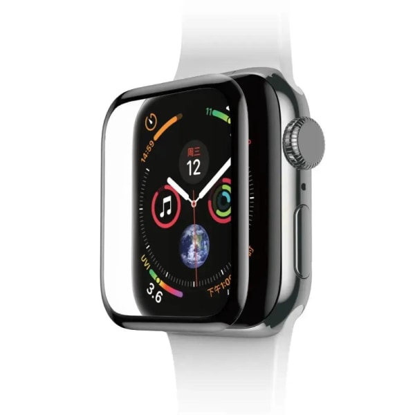 SiGN Heltäckande Skärmskydd för Apple Watch 4/5/6/SE 44mm Svart