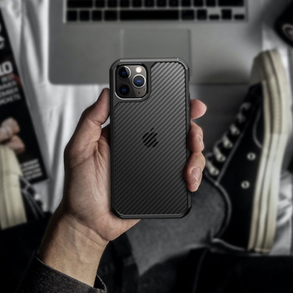 iPhone 12 Mini Mobilskal | Premium Carbon Case Black