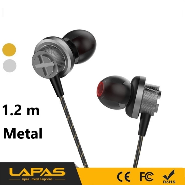 Hörlurar 1.2 m Metal Lapas Q5