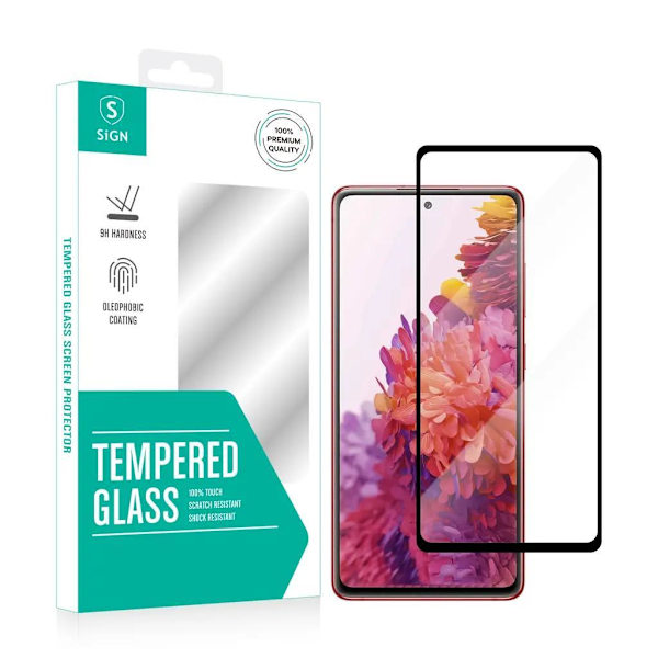 SiGN Heltäckande Skärmskydd i Härdat Glas för  Sam Galaxy S20 Fe S20 FE