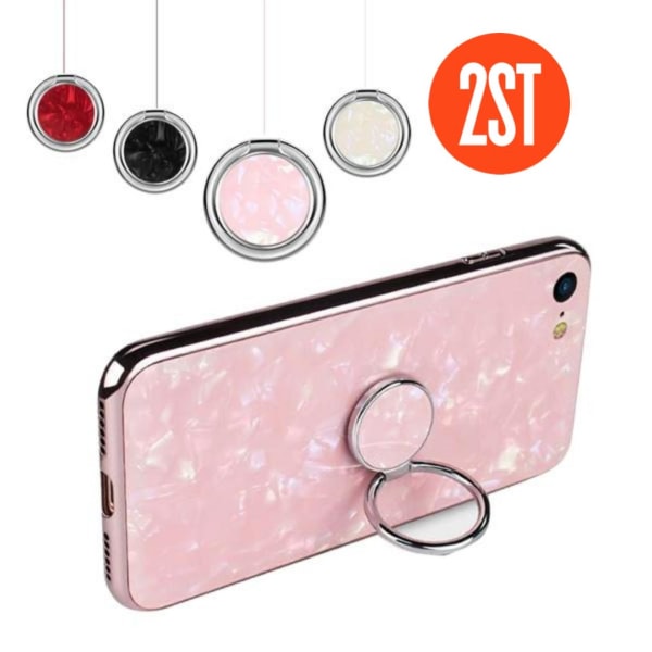 2st Ringhållare med marmorsmönster till din smartphone rosa Rosa