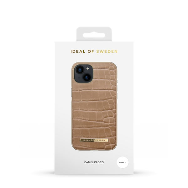 Ideal of Sweden Atelier Case iPhone 13 Camel Croco Brun