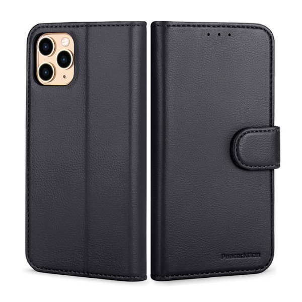 iPhone 12 / 12 Pro Mobilfodral | Premium Wallet Case Black