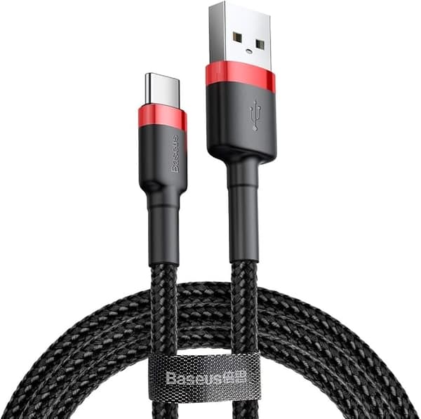 Baseus Cafule-kabel – USB till USB-C, 2A, 2 meter (Röd/Svart) Röd