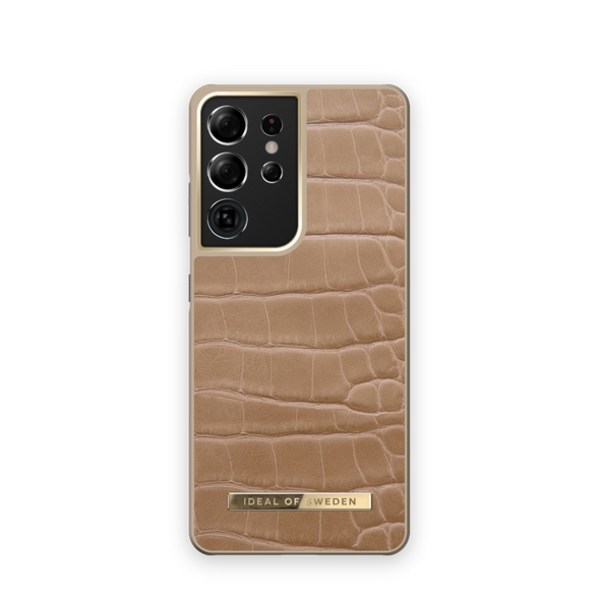 Ideal of Sweden Atelier Case Galaxy S21 Ultra Camel Croco Brun